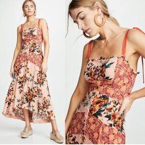 Free People Lover Boy Floral High Low Maxi Dress